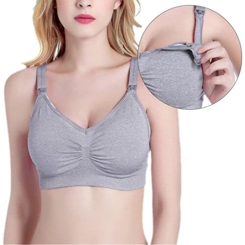 Women Nursing Bra Breastfeeding Maternity Wire free Bras Push Up Pregnant Underwear Sports Tank Top Cross