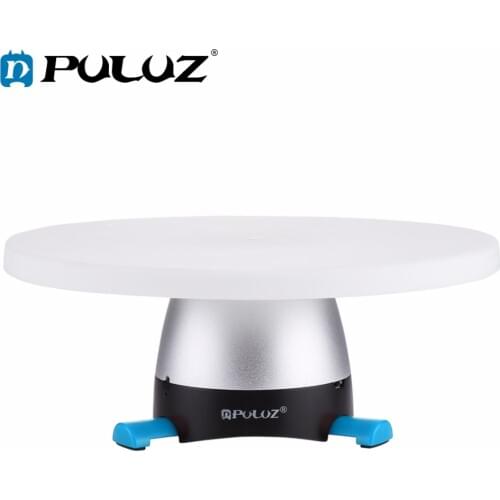 PULUZ Electronic 360 Degree Rotation Panoramic Tripod Head (Blue ) +Round Tray with Control Remote for Smartphones, GoPro, DSLR