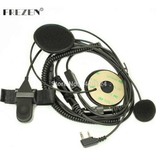 F Type Full Face Motorcycle Bike Helmet Earpiece Headset Mic Microphone 2-pin for Icom Maxon Yaesu Vertex Radio