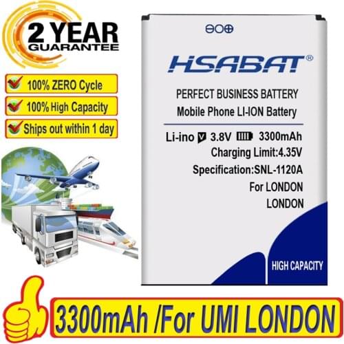 HSABAT 100% New 3300mAh Battery for UMI LONDON free shipping within tracking number