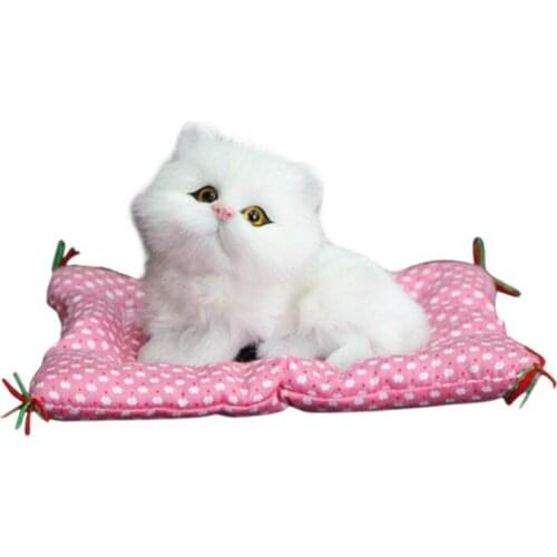 Simulation Plush Cat Electronic Pet With Lifelike Sounding Toy Children Stuffed Animal Cat Toy With The Cushion For Kids Gift