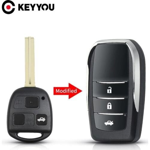 KEYYOU 2/3 Button Modified Flip Car Key Shell Case For Lexus Es Rx Is Lx Gs IS200 RX300 ES300 LS400 GX460 For Toyota Uncut TOY48