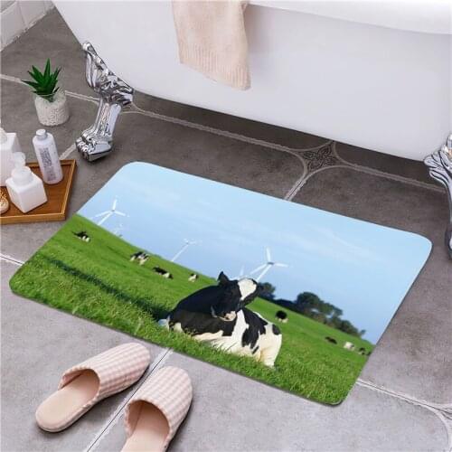 Cow Entrance Door Floor Mat Door Mat Non-Slip Foot Pad Home Welcome Carpet For Hallway Bath Kitchen Doormat