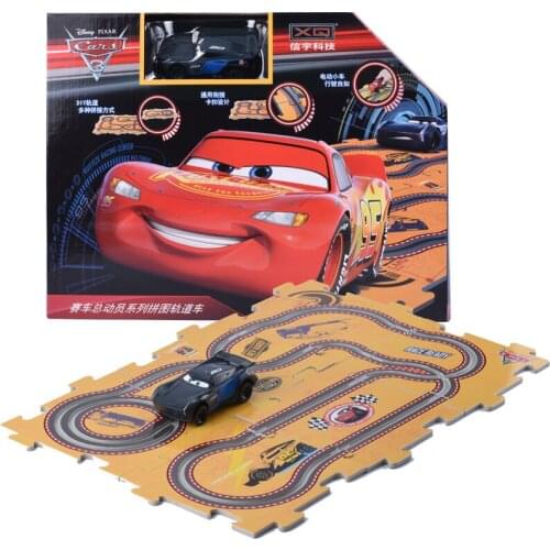 Diecast Pixar Cars 3 Jackson Storm Track Car One Electric Slot Car Toy with 6pcs DIY Tracks Cars 3 For Children