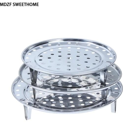 MDZF SWEETHOME 18/20/22/24cm Stainless Steel Steamer Rack Stock Pot Steaming Tray Stand Cookware Tool Kitchen Gadget