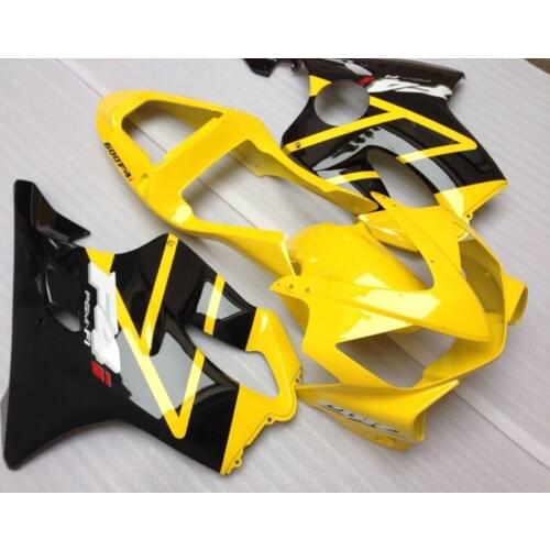 Injection mold Fairing kit for HONDA CBR600F4I 01 02 03 CBR600 F4I 2001 2002 2003 Yellow gloss black Fairings set+7gifts HP07