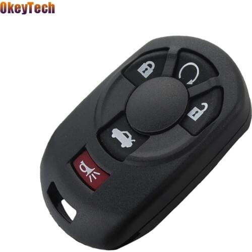 OkeyTech For Buick Key 4+1 5 Button Rubber Pad Replacement Keys Shell Fob Entry Keyless Case Remote Auto Car Key Shell for Buick