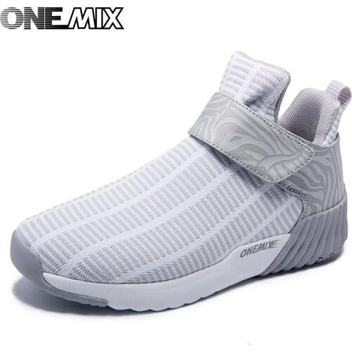ONEMIX Men Winter Running Shoes Boots Keep Warm Waterproof Leather Sneakers Adult Ankle Snow Boots Outdoor Slip On Walking Shoes