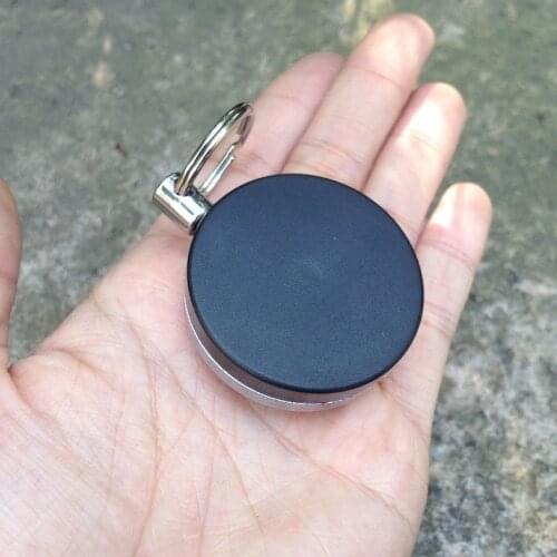 Factory direct selling semi-metal 4 cm pull button key buckle Yilade retractable key buckle