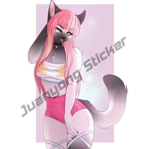 Femboy Hooters Furry Car Stickers Vinyl Creative Waterproof Decals RV VAN Occlusion Scratch Motorcycle SUV Fine Decal PVC13x10cm