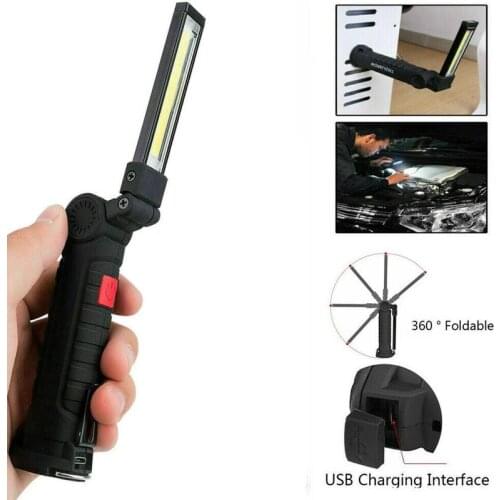 Rechargeable LED Work Light Magnetic Base Ultra Bright COB Flashlight Inspection Lamp for Car Repair, Home Using,Outdoor Camping