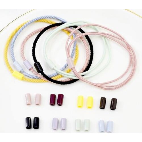 200pcs 2.5mm Headwear Elastic Rubber Band Connector DIY Jewelry Hair Ring Plastic Tube Sleeve Handmade Accessories Material
