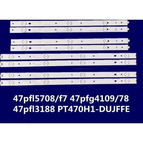 LED Strips R+L for Phi lips CL-47-D407-R-V4 CL-47-D407-L-V4 FOR 47PFL5708/F7 47PFG4109/78 47PFL3188 PT470H1-DUJFFE