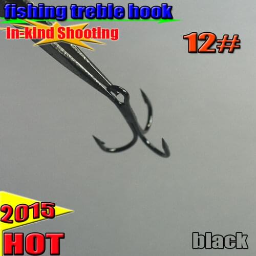 Treble Fishing Hooks Barble Hook Round Bend treble hook 1000pcs/lot High Quality size 12# high-carbon steel