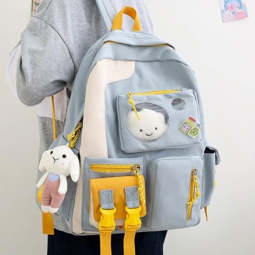 Waterproof Cute Woman Backpack Large Capacity Simple School Bags for Teenage Girls Female Korean Harajuku Student Book Rucksack