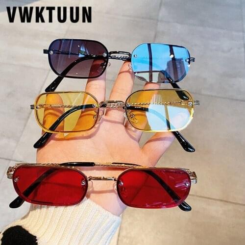 VWKTUUN Small Sunglasses Women 2021 Rectangle Womens Sunglasses Driving Driver Glasses UV400 Colorful Lens Sunglass