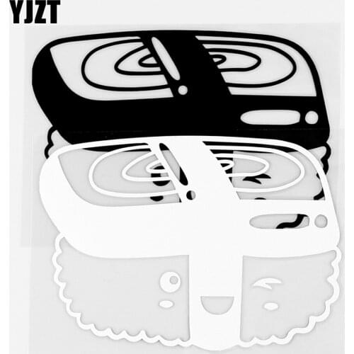 YJZT 13.6×9.5CM Sushi Roll Vinyl Decals Japanese Food Funny Decor Car Stickers Black / Silver 10A-0830