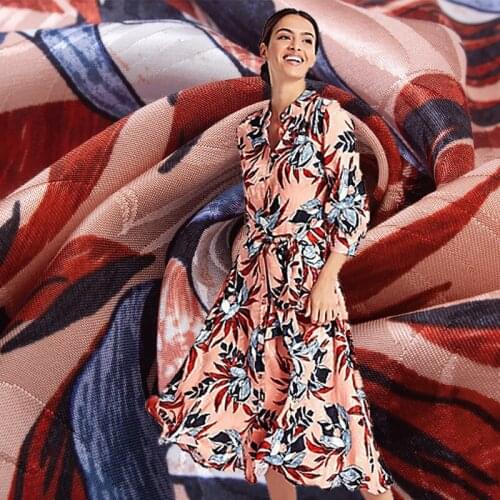 Spring and summer new product lysell jacquard printing silky feel dress cheongsam suit fabric DIY