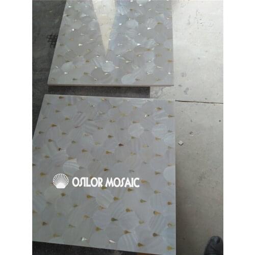 Yellowlip shell and Chinese freshwater shell mother of pearl tile for interior house decoration wall tile 5 square feet/lot