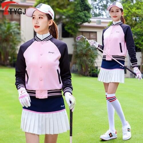 2020 Women Golf Long Sleeve Jacket Coat Outwear Stylish Casual Tops Baseball Uniform Female Autumn Winter Golf Jacket Golf Cloth