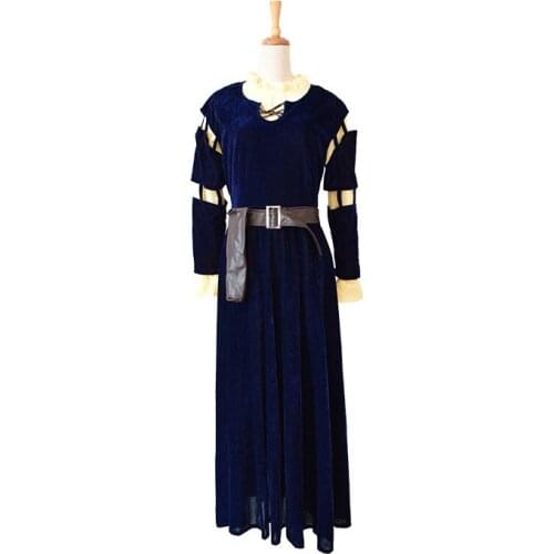 New Anime Brave Merida Cosplay Costume Dress Wigs Princess Women Female Adult Dress Halloween Party Stage Costumes