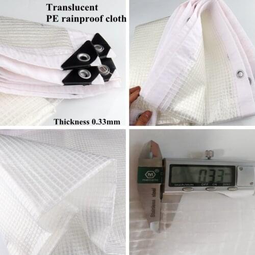 0.33mm Translucent Tarpaulin Rainproof Cloth Garden Succulent Plants Shed Shade Sail Pet House Cover Keep Warm Waterproof Cloth
