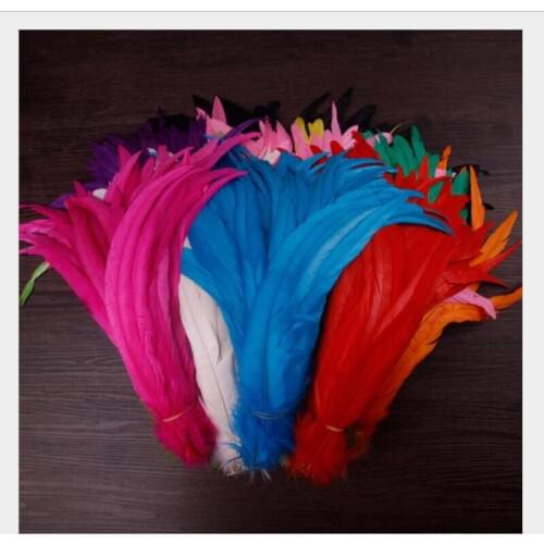 100 PCS natural rooster tail feather 30-35 cm / 12 to 14 inches wedding decoration feathers