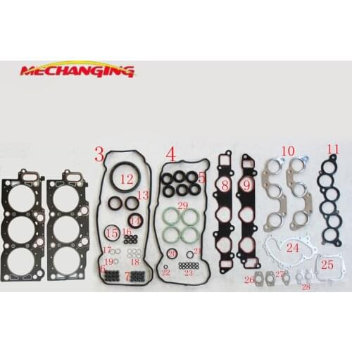 1MZ-FE 1MZFE FOR TOYOTA SIENNA AVALON OR CAMRY SOLARA Coupe 3.0L Auto Parts Full Set Engine Parts Engine Gasket 04111-20041