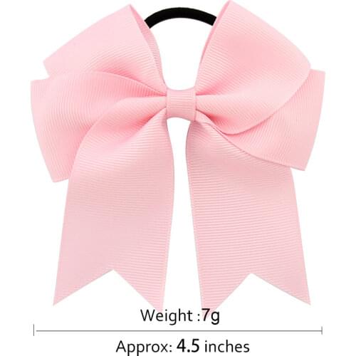 2 pcs NEW Best Selling Gentlewomanly Children Large Hair Bows Girls Kids Baby Elastic Hair Rope Hair Accessories