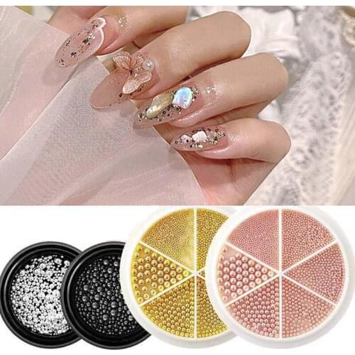 3D Nail Beads IN Wheel 0.8-3mm Nail Art Mini Beads Silver/Gold/Rose Gold Decoration Tiny Balls 0.8mm,1mm,1.2mm,1.5mm,2mm,3mm Mix