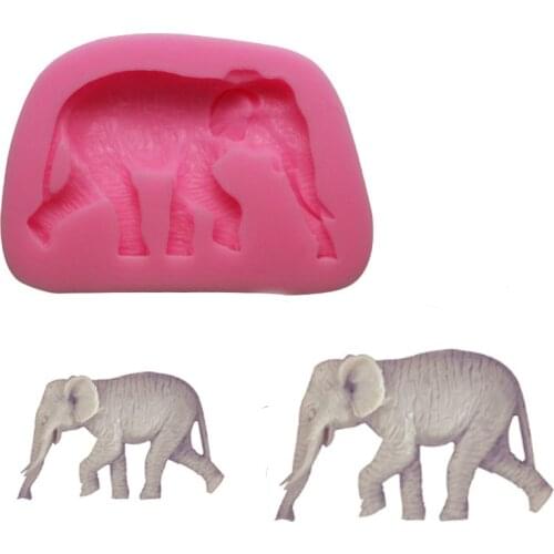 3D Elephant Silicone Mold Cake Decoration DIY Sugar Soap Silicone Moulds Fondant Animal Mold