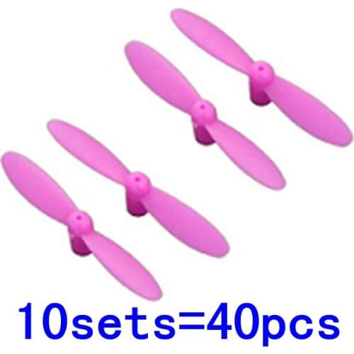 40pcs UAV paddles for Cheerson CX-10 CX10 Hubsan Q4 H111 JXD-395 LS111 U207 remote control helicopter-Pink