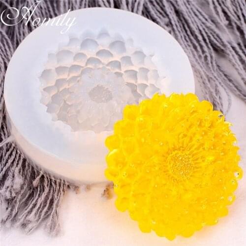 Aomily 3D Sunflower Shape Silicone Mold DIY Handmade Cookies Chocolate Mould Kitchen Cake Pastry Baking Decorating Tools Gadgets