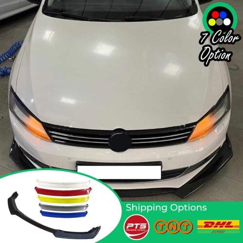 For Volkswagen VW Golf 7 / 7.5 2010-2019 Car Front Bumper Lip 3 pcs Black Splitter Diffuser Lip Body Kit Spoiler Bumpers