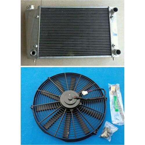 Aluminum Radiator + Fan For VOLKSWAGEN VW GOLF I (74-) 1.5 With Air Con FOR NISSENS High performance