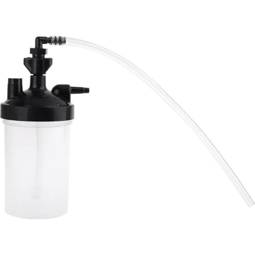 Oxygen Bubbler Bottle - Humidity for Oxygen Concentrator with Tubing Connector Elbow 12"