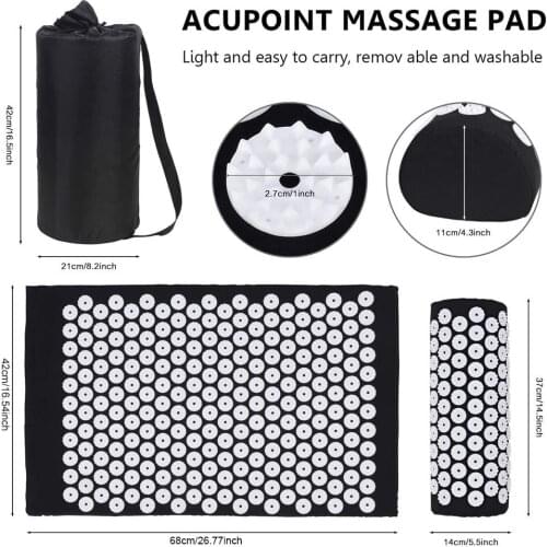 Acupuncture Mat Massager Cushion Massage Yoga Mat Relieve Stress Back Body Pain Body Massage Pillow Cushion with bag massage mat