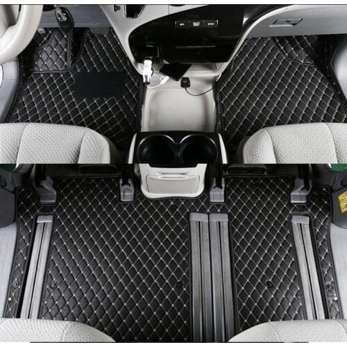 Leather car floor mats for toyota sienna 2019 2018 2004 2016 2015 2011 2012 2013 2017 interior accessories XL30 carpet