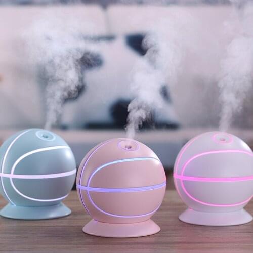 Creative Mini Basketball humidifier Essential Oil Diffuser Aroma Lamp LED Night Light USB Ultrasonic Fogger Car air freshener