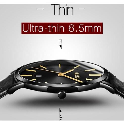 Top brand Leather Men Watches Ultra Thin Casual Waterproof Wrist Watches Man Quartz Business Watch Date Relogio Masculino