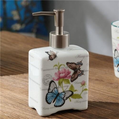 Bathroom Accessories Set Soap Dispensers/Dishes Toothbrush Holder & Cups With Tray Lavatory Ceramic 5-6 Pieces Wedding Gifts