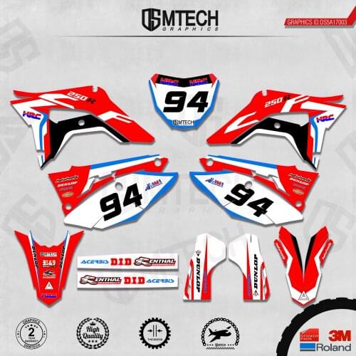 DSMTECH Customized Team Graphics Backgrounds Decals 3M Custom Stickers For 2018-2020 CRF250R 2017 2018 2019-2020 CRF450R 003