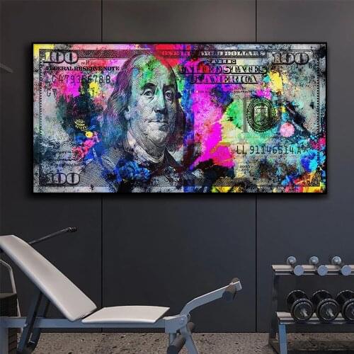 Modern Art Posters and Prints Dollar Decoration Painting Wall Picture $ 100 Creative Canvas Painting for Living Room Home Decor