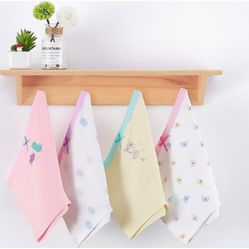 Teen Underwear for Kids Girls Cartoon Strawberry Panties Pack Children Girls Cute Boxers Cotton Breathable 4pcs/pack 4 8 12Years