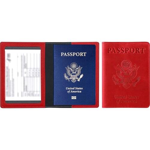 New Passport Wallets Passport Covers, Upgraded Ultra Slim Design Passport Holder and Vaccine Card Holder Combo PU Leather Wallet