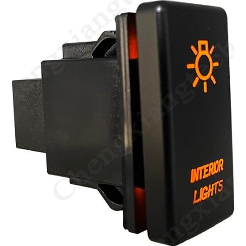 IP65 Car Boat Truck Orange Led Interior Lights 12v/24v Push Button Switch Carling ARB Rocker Switch Size + Connector Wire