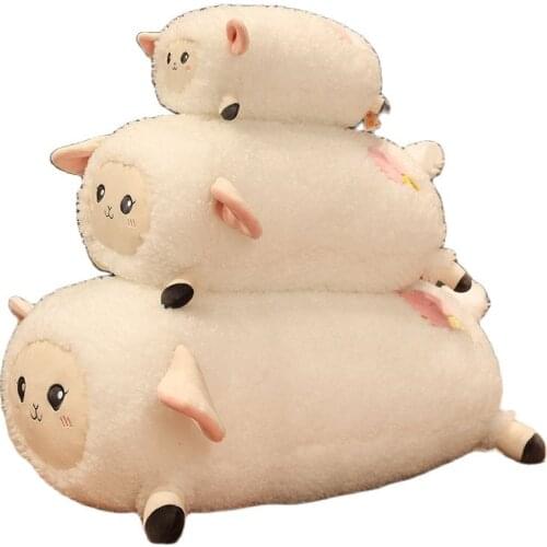 1pc 28/40/55CM Lovely Sheep Plush Pillow Sofa Cushion Soft Stuffed Animal Dumplings Sheep Dolls Nice Xmas Gift for Girls Baby