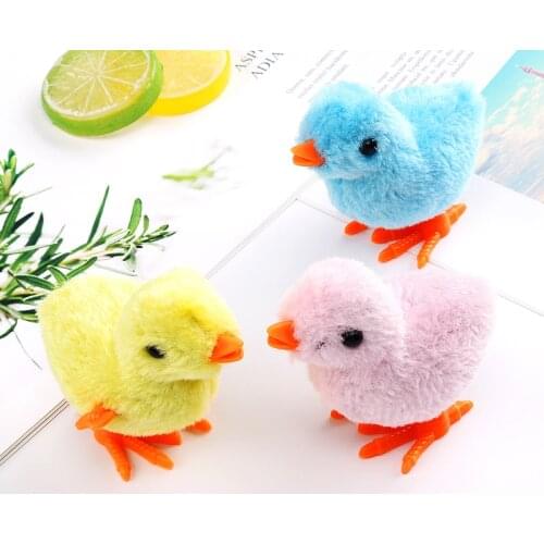 Hot Cute Plush Wind Up Chicken Toy Kids Baby Fun Classic Educational Toys Jumping Walking Chicks Clockwork Toys Children Gifts