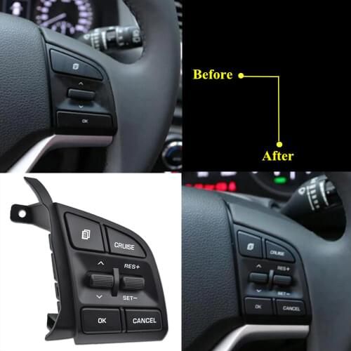 Right Side Button Steering Wheel Button Constant Speed Cruise Control Switch For Tucson TLC IX35 1.6T/2.0 2015- OEM 96720D3210