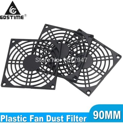 5 Pieces Gdstime 92mm Computer Mesh 90mm Dustproof Filter PC Fan Dust Cover for 92x92mm 9cm Case Cooler
